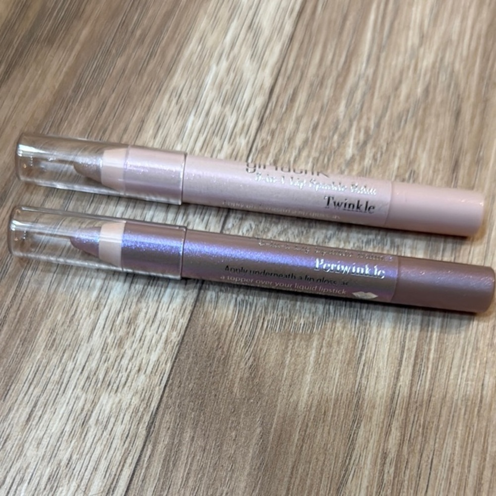 NEW GIRLACTIK 3-in-1 Lip Sparkle Balm Duo in Periwinkle and Twinkle